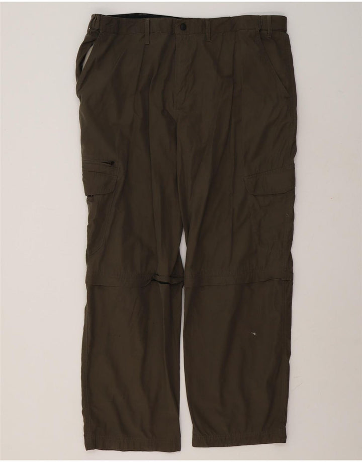 Marks & Spencer Mens Blue Harbour Straight Cargo Trousers W42 L31 Khaki