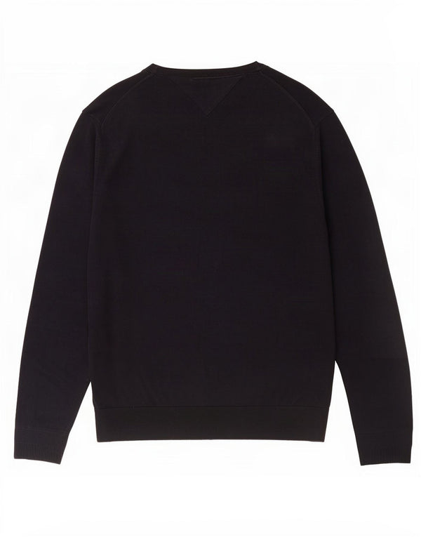 Tommy Hilfiger Mens Boat Neck Jumper Sweater XL Navy Blue Cotton