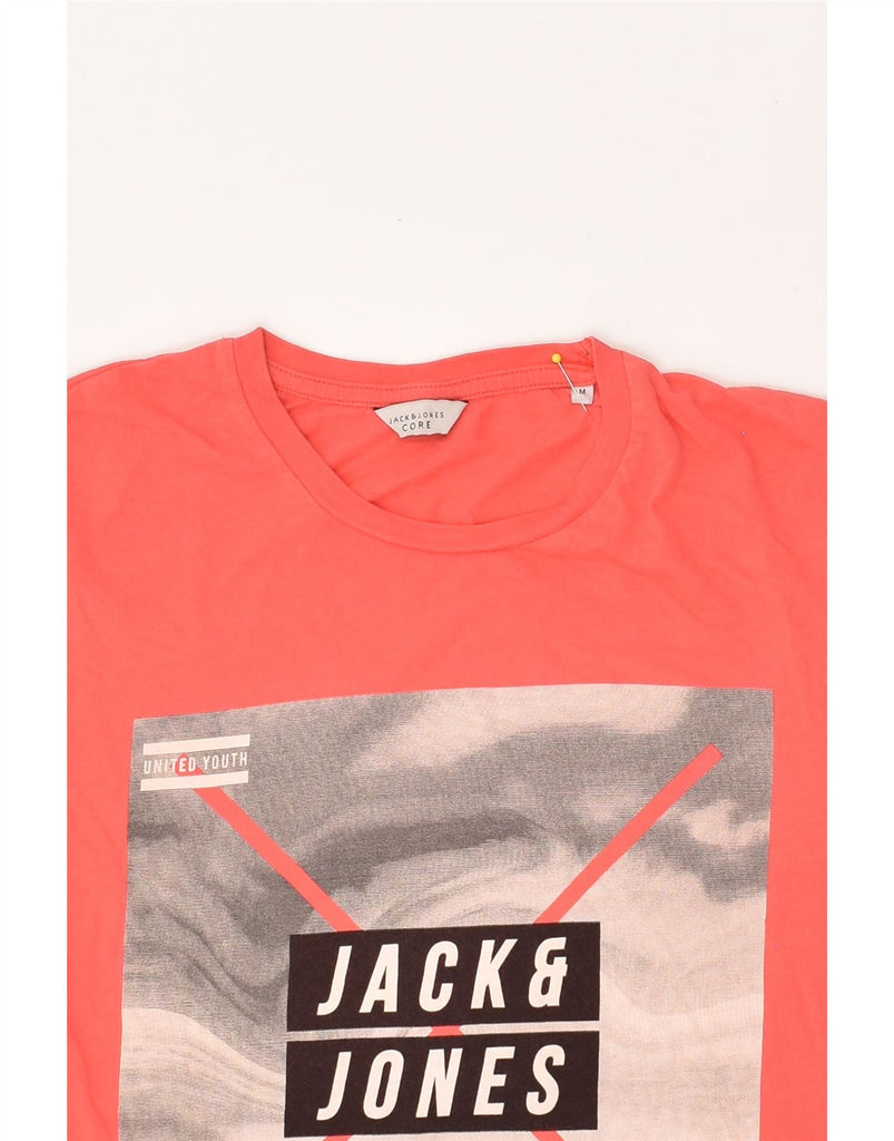 JACK & JONES Mens Graphic T-Shirt Top Medium Pink Cotton | Vintage Jack & Jones | Thrift | Second-Hand Jack & Jones | Used Clothing | Messina Hembry 