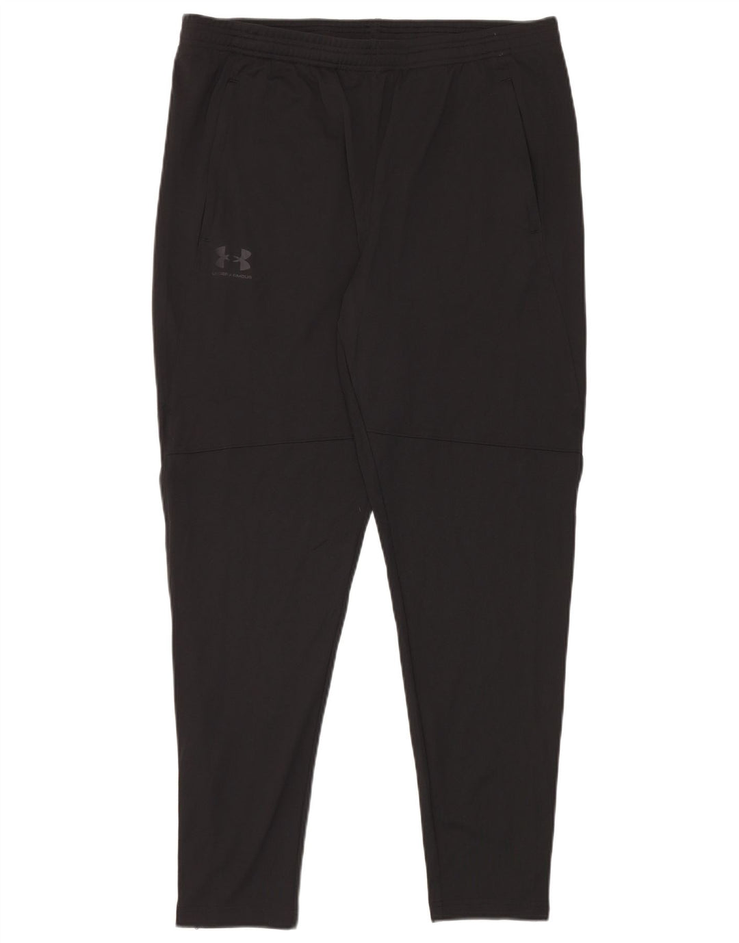 Under Armour Mens Fitted Tracksuit Trousers XL Black Polyester