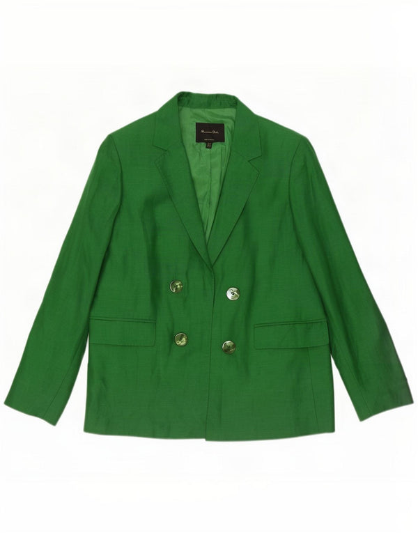 Massimo Dutti Womens Open Blazer Jacket EU 40 Medium Green