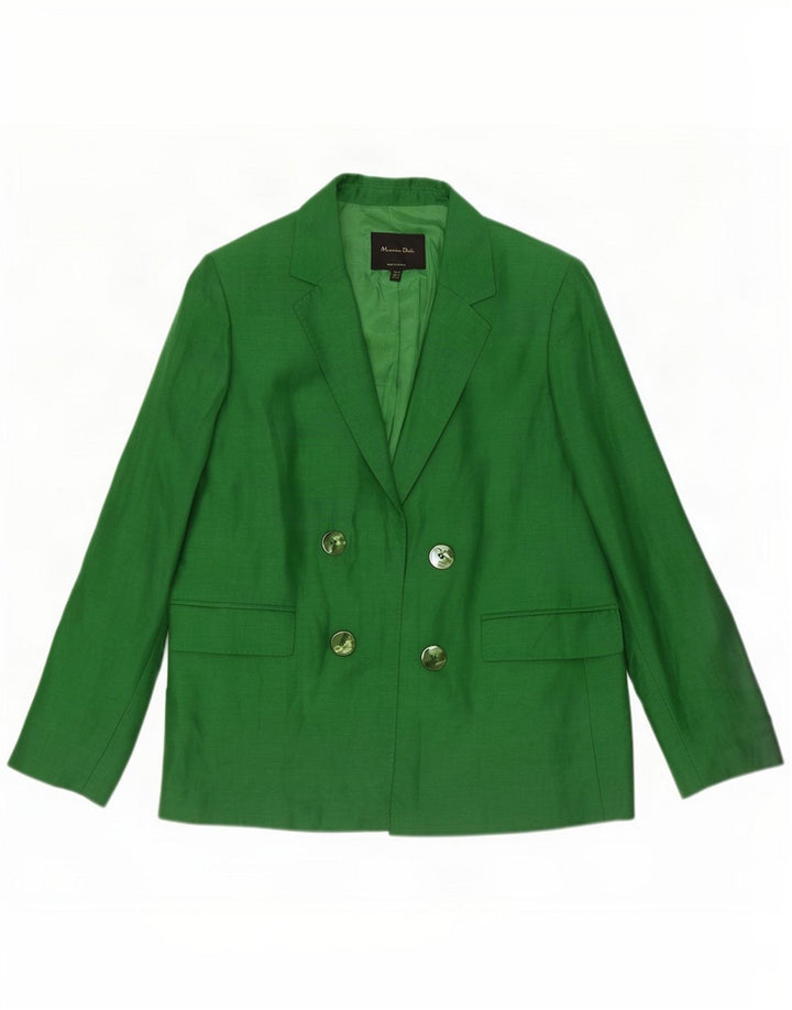 Massimo Dutti Womens Open Blazer Jacket EU 40 Medium Green
