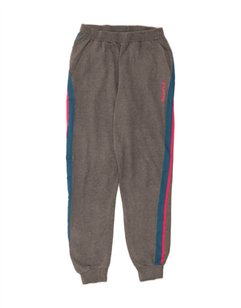 LOTTO Womens Tracksuit Trousers Joggers UK 14 Medium  Grey Colourblock Vintage Lotto and Second-Hand Lotto from Messina Hembry 