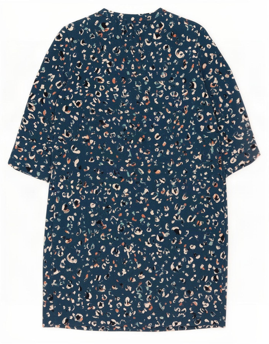 Marks & Spencer Womens Shift Dress UK 12 Medium Blue Animal Print