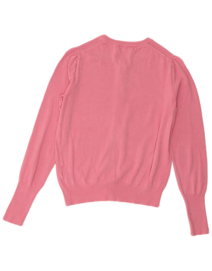 Marks & Spencer Womens Cardigan Sweater UK 8 Small Pink Viscose