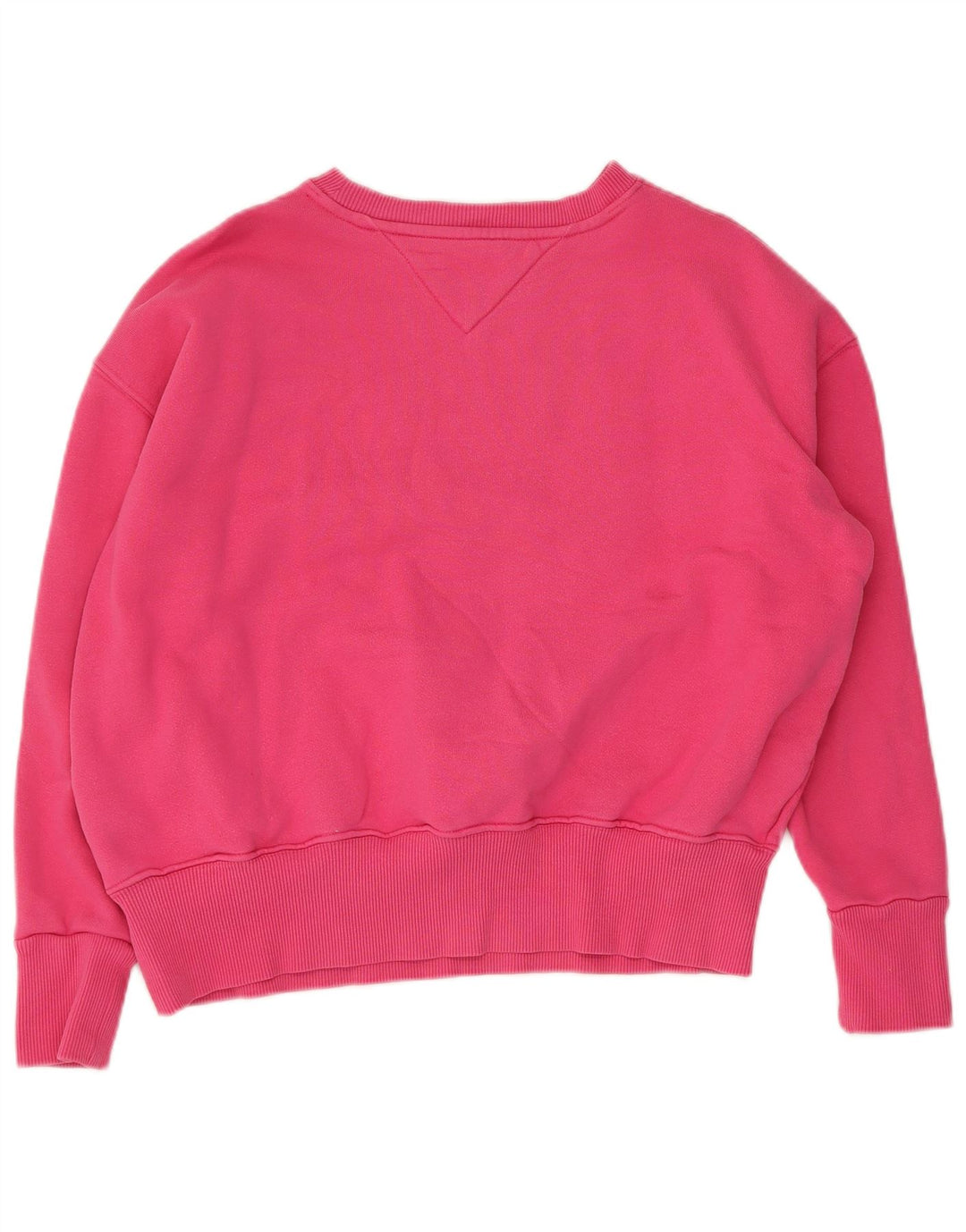 Tommy Hilfiger Womens Graphic Oversized Sweatshirt Jumper UK 10 Small Pink