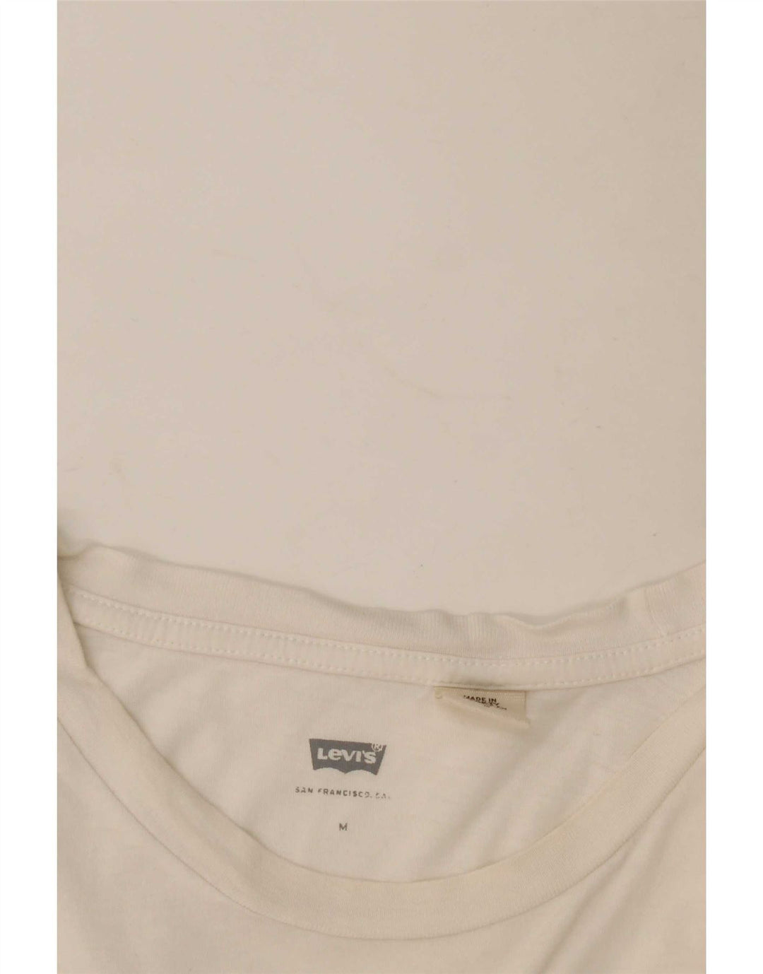 Levi's Womens Graphic T-Shirt Top UK 12 Medium White