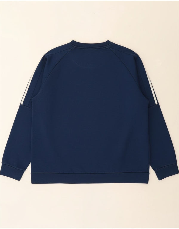Adidas Mens Sweatshirt Jumper Large Navy Blue Cotton