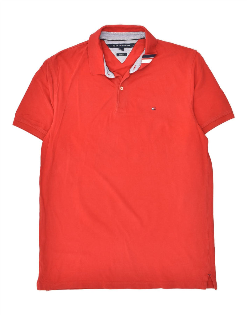 TOMMY HILFIGER Mens Coupe Ajustee Slim Fit Polo Shirt XL Red | Vintage Tommy Hilfiger | Thrift | Second-Hand Tommy Hilfiger | Used Clothing | Messina Hembry 