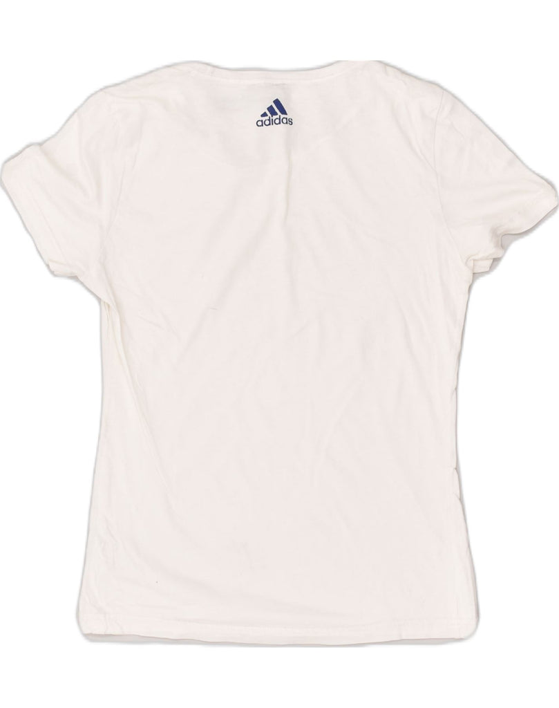 ADIDAS Boys Graphic T-Shirt Top 8-9 Years Small White Cotton | Vintage Adidas | Thrift | Second-Hand Adidas | Used Clothing | Messina Hembry 