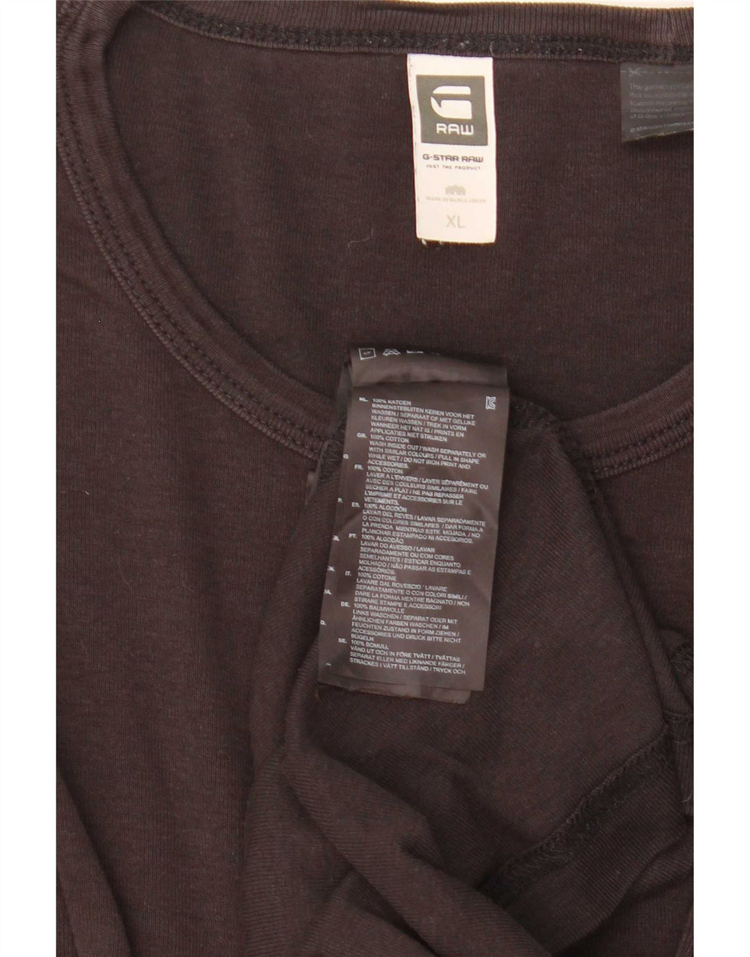 G-Star Mens Top Long Sleeve XL Black Cotton