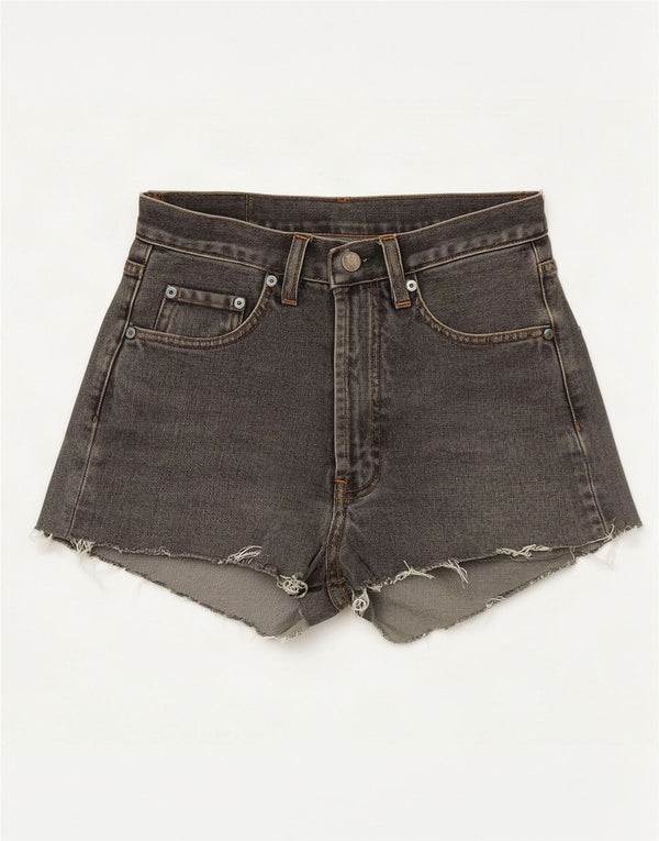 Dallas Womens Denim Shorts W29 Medium Grey Cotton