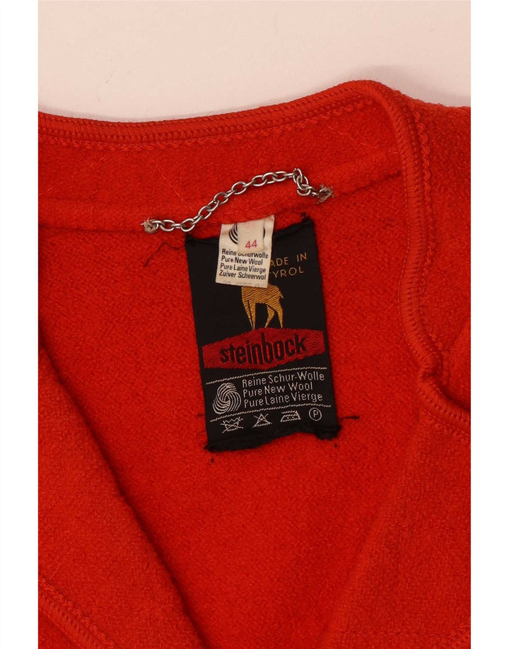 Steinbock Womens 5 Button Blazer Jacket IT 44 Medium Red Wool