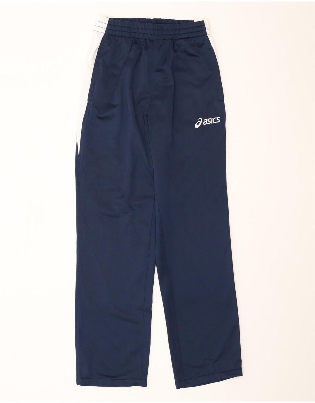 ASICS Mens Tracksuit Trousers Medium  Navy Blue Colourblock Polyester