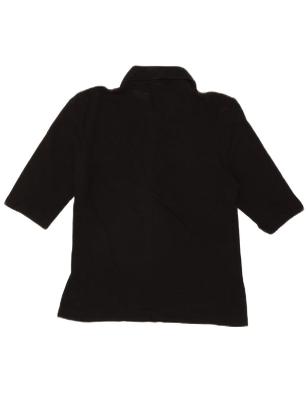 Lacoste Womens Polo Shirt Size 42 Large Black Cotton