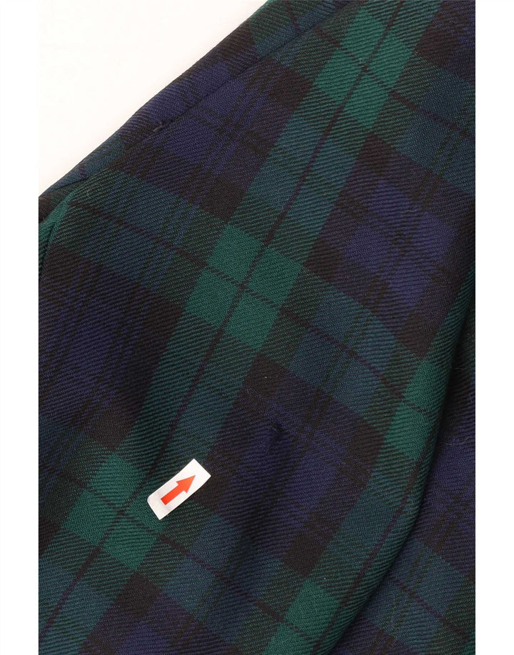 Marks & Spencer Mens Double Breasted Blazer Jacket UK 44 2XL Green Check