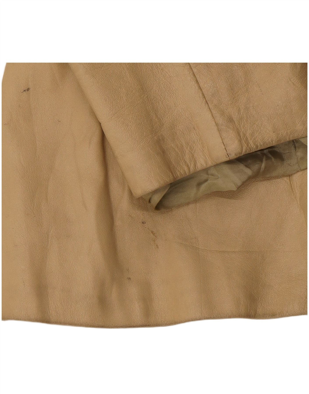 Vintage Womens Leather Jacket IT 46 Large Beige