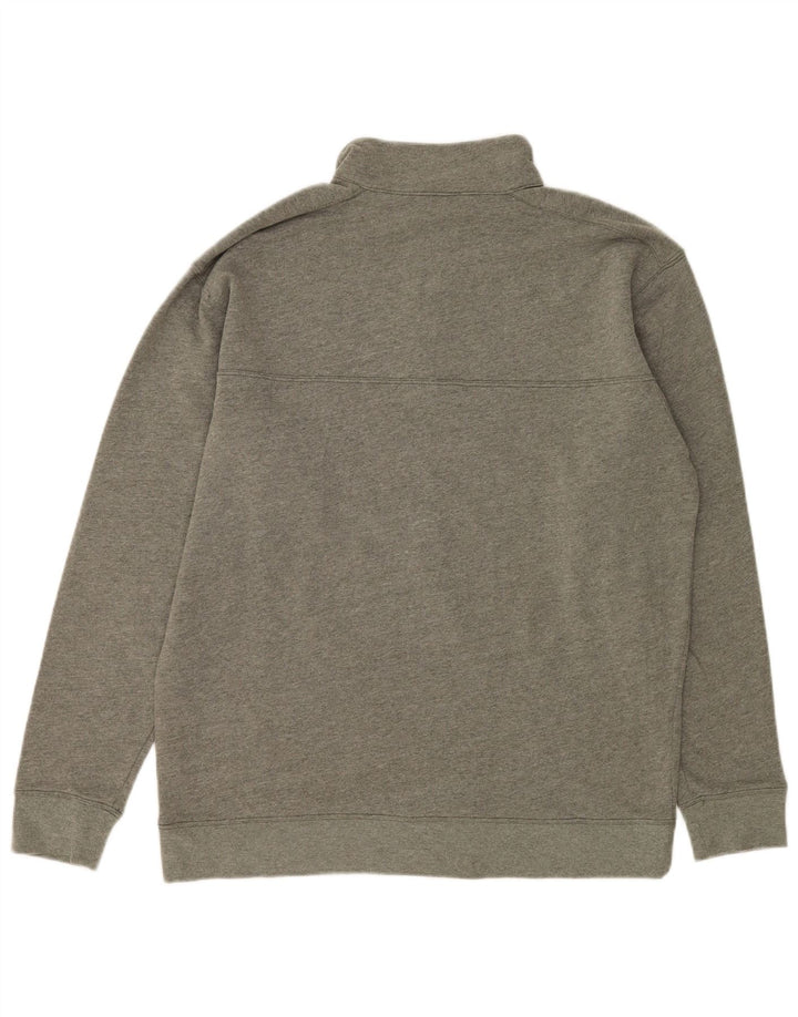 Columbia Mens Zip Neck Sweatshirt Jumper Large Grey Cotton