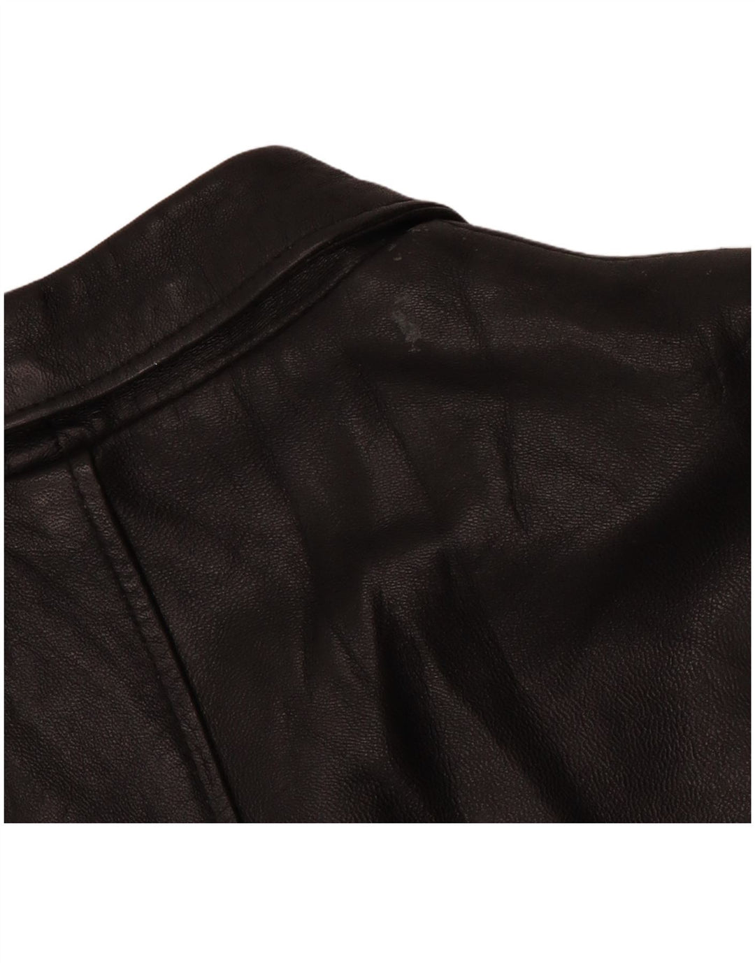 VINTAGE Womens Leather Jacket IT 46 Large Black Leather