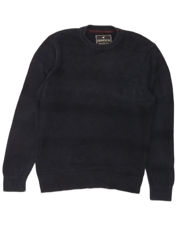 Howick Mens Crew Neck Jumper Sweater Medium Navy Blue Cotton