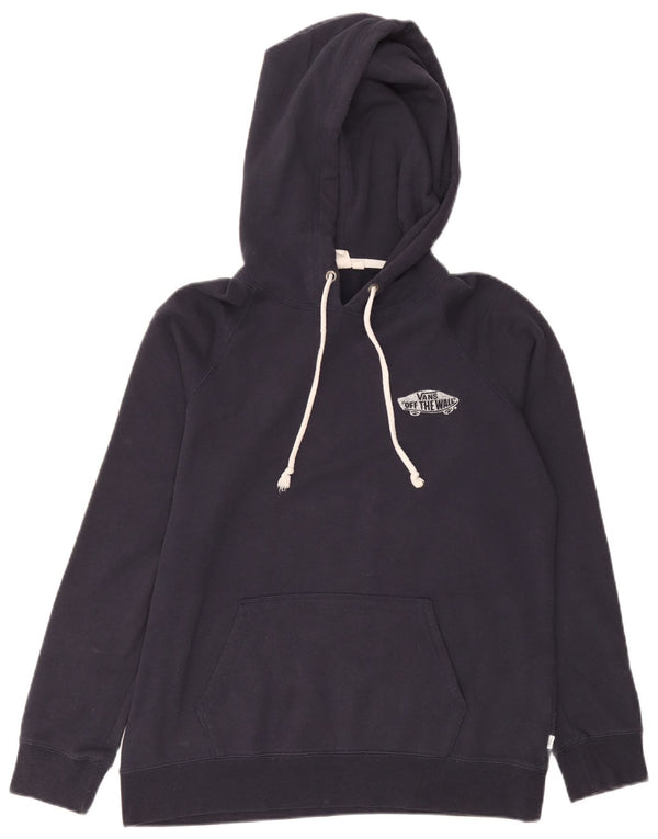 Vans Mens Graphic Hoodie Jumper Medium Navy Blue Cotton
