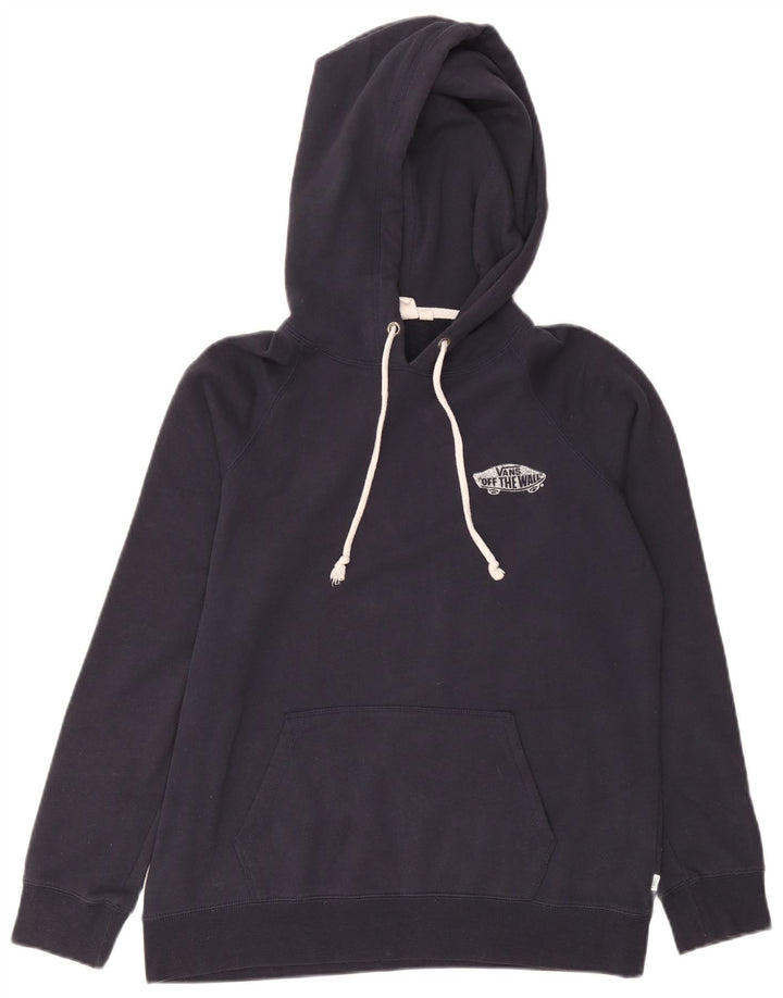 Vans Mens Graphic Hoodie Jumper Medium Navy Blue Cotton