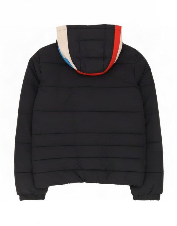 Levi's Boys Graphic Hooded Padded Jacket 15-16 Years Black Colourblock