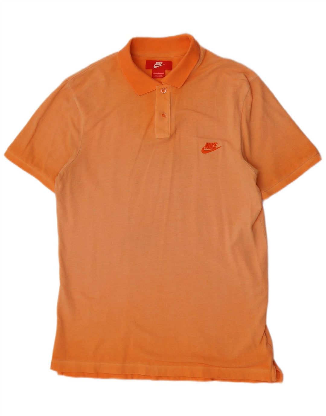 Nike Mens Polo Shirt Large Orange Cotton