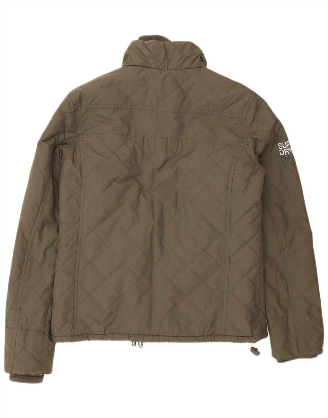 Superdry Womens Windcheater Windbreaker Jacket UK 14 Medium Khaki Nylon