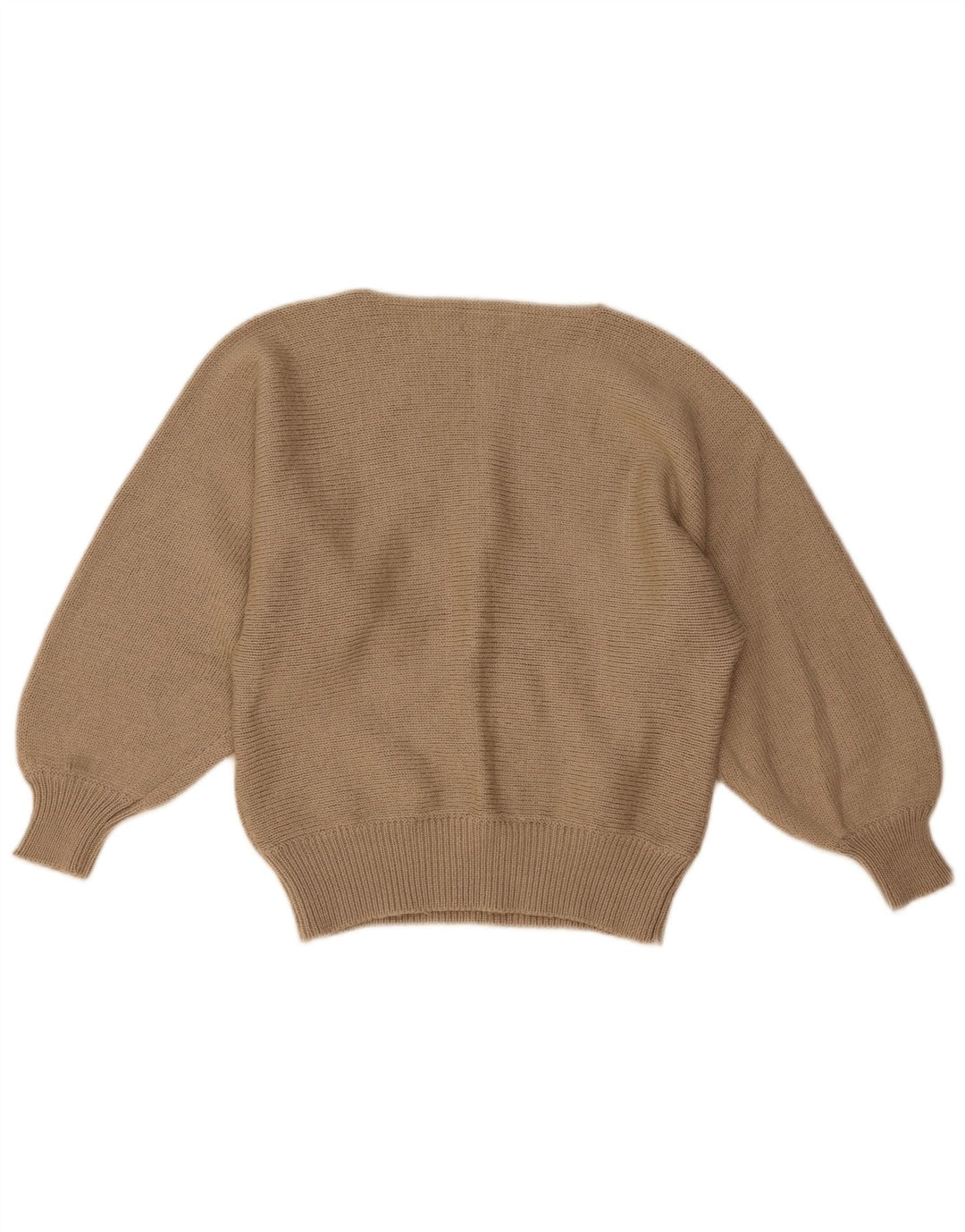 Vintage Womens Graphic Boat Neck Jumper Sweater IT 42 Medium Brown