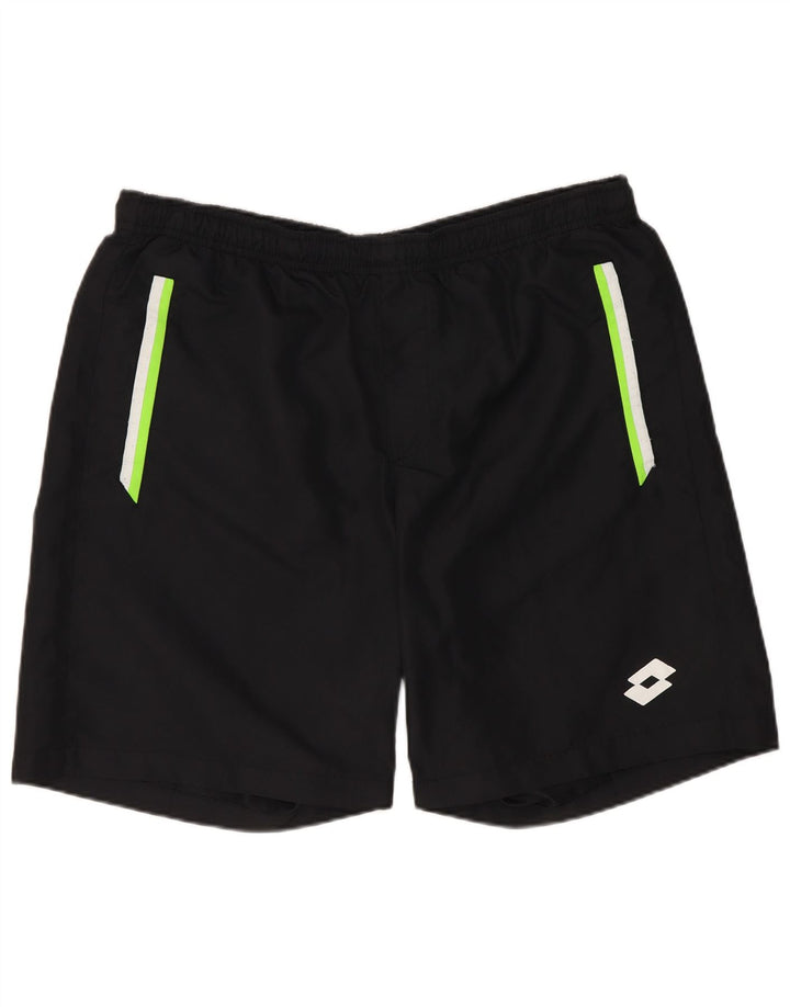 Lotto Mens Sport Shorts Large Black Polyester