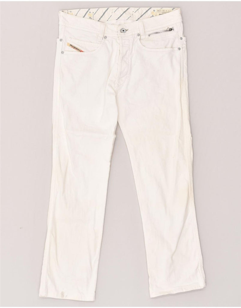 DIESEL Womens Paddom Straight Jeans W30 L27 White Cotton | Vintage Diesel | Thrift | Second-Hand Diesel | Used Clothing | Messina Hembry 