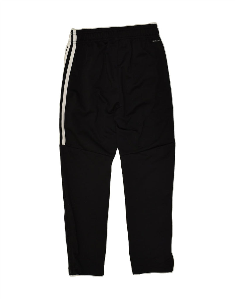 ADIDAS Boys Climalite Tracksuit Trousers 7-8 Years Black Polyester | Vintage Adidas | Thrift | Second-Hand Adidas | Used Clothing | Messina Hembry 