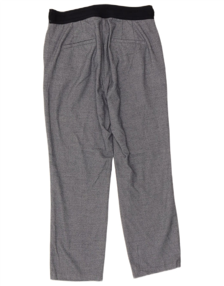 Zara Womens Capri Trousers Large W30 L23 Blue Polyester