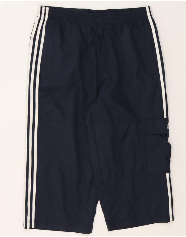 Adidas Mens Cargo Capri Tracksuit Trousers Large Navy Blue Polyester