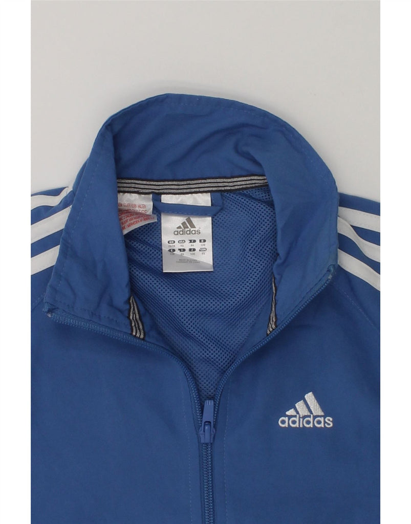 ADIDAS Boys Tracksuit Top Jacket 7-8 Years Blue Polyester | Vintage Adidas | Thrift | Second-Hand Adidas | Used Clothing | Messina Hembry 