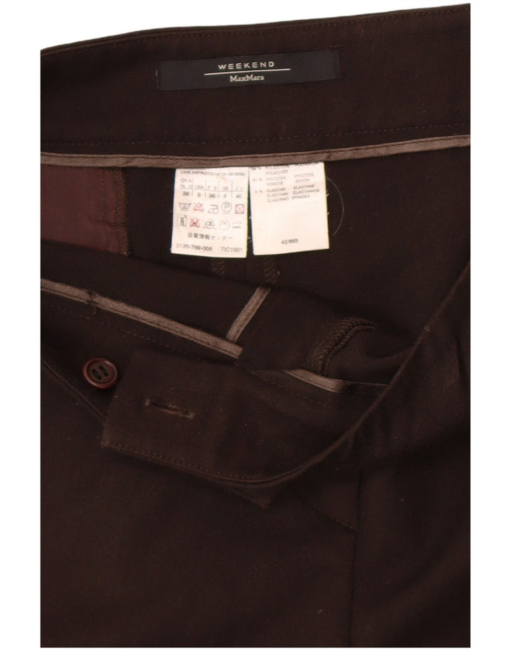 Max Mara Womens Weekend Bootcut Suit Trousers UK 8 Small W27 L30 Brown