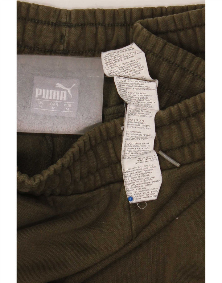 Puma Mens Tracksuit Trousers Joggers Medium  Khaki Cotton
