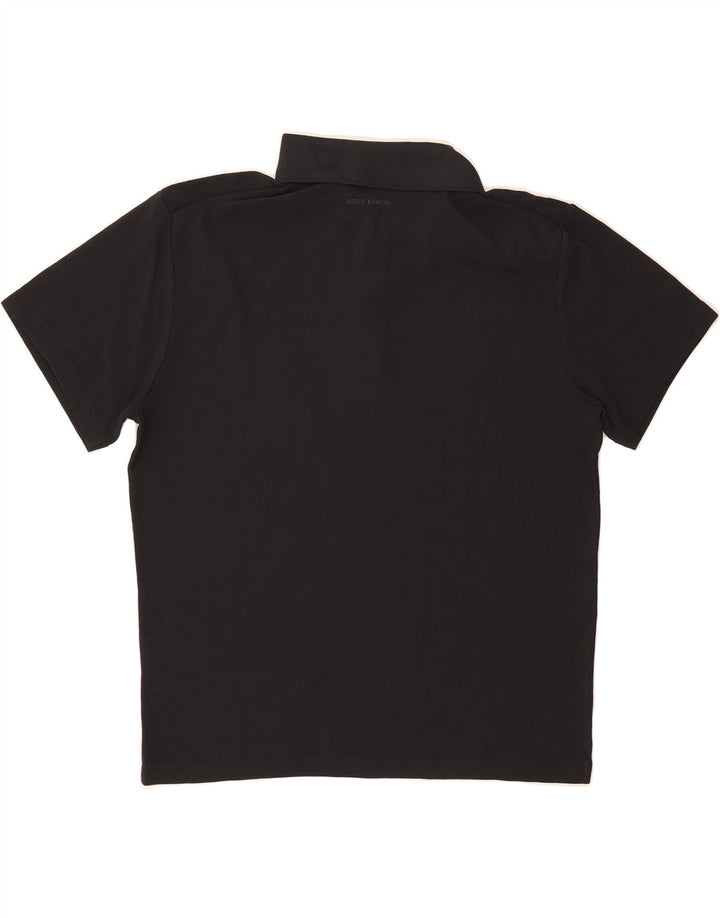 HELLY HANSEN Mens Polo Shirt Large Black Nylon Vintage Helly Hansen and Second-Hand Helly Hansen from Messina Hembry 