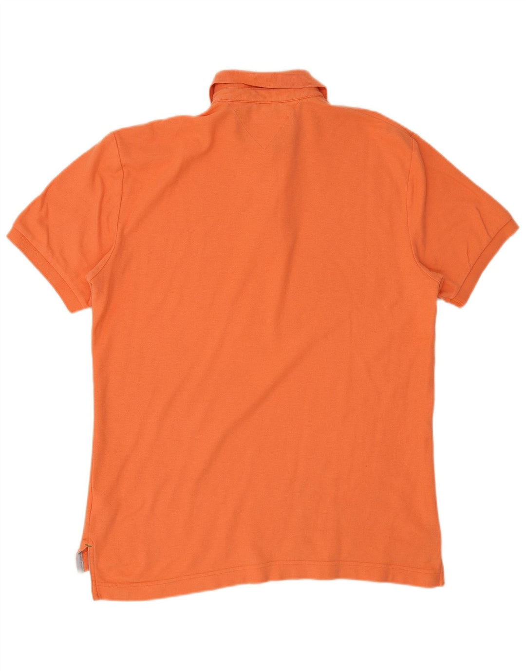 Tommy Hilfiger Mens Polo Shirt Large Orange Cotton