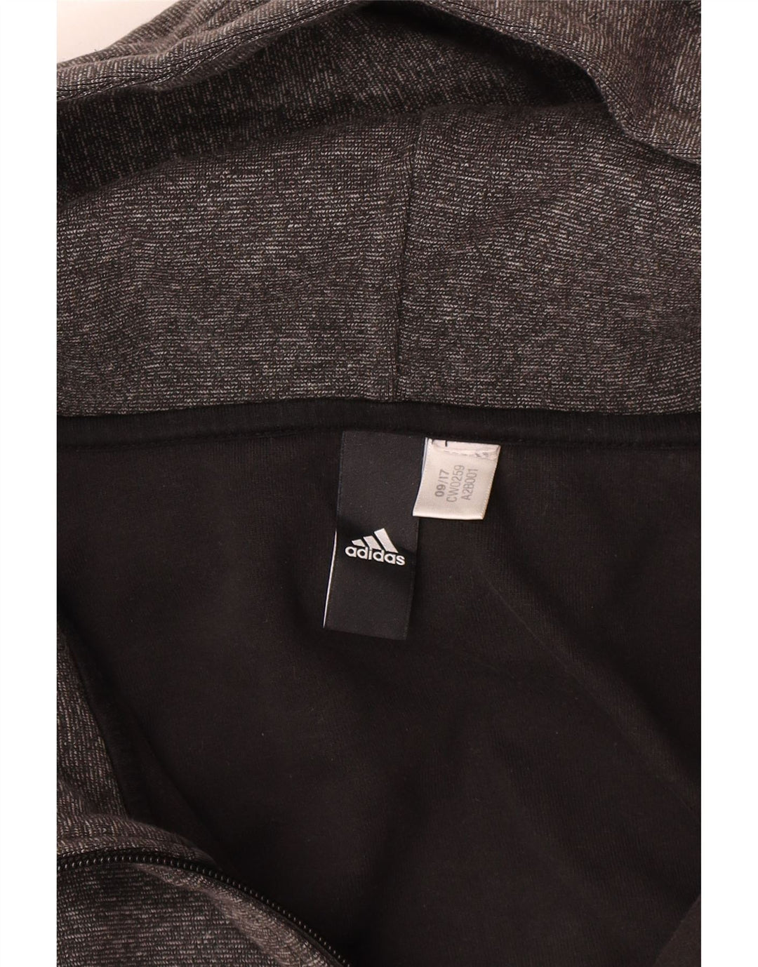 Adidas Mens Zip Hoodie Sweater 2XL Grey