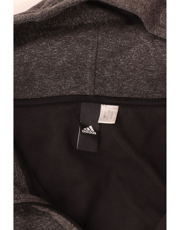 Adidas Mens Zip Hoodie Sweater 2XL Grey