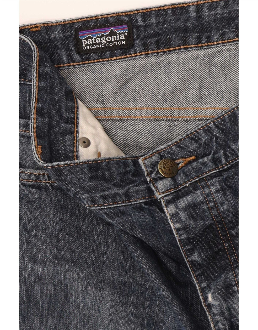 Patagonia Mens Straight Jeans W38 L31 Blue Cotton