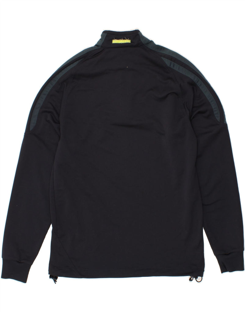 ADIDAS Mens Pullover Tracksuit Top UK 40/42 Medium Navy Blue Colourblock Vintage Adidas and Second-Hand Adidas from Messina Hembry 