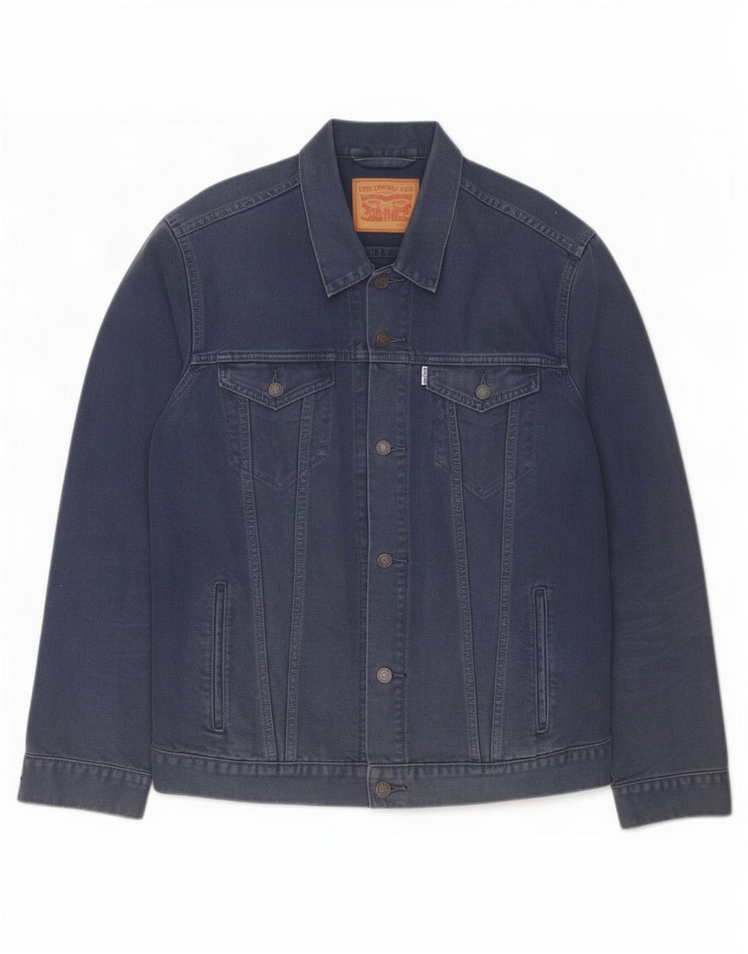 Levi's Mens Denim Jacket UK 42 XL Navy Blue Cotton
