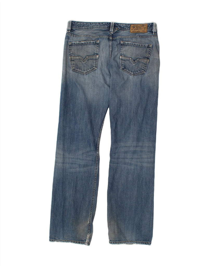 DIESEL Mens Larkee Distressed Straight Jeans W33 L32  Blue Cotton | Vintage Diesel | Thrift | Second-Hand Diesel | Used Clothing | Messina Hembry 