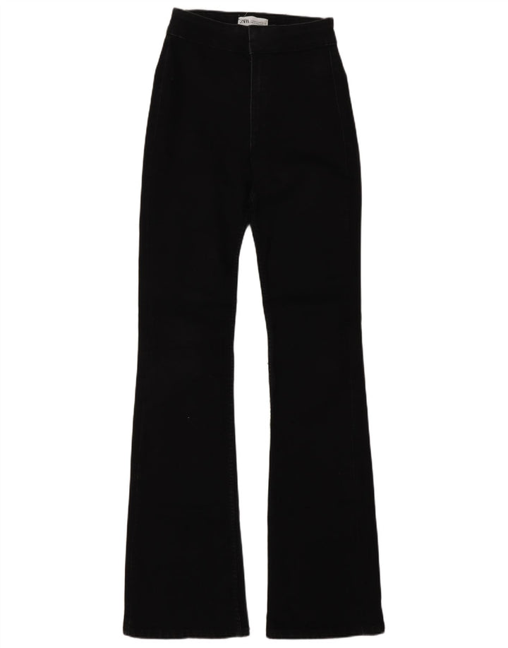 Zara Womens Flared Jeans EU 34 2XS W24 L33 Black