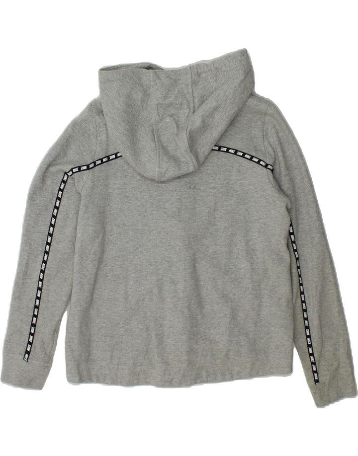 NIKE Womens Zip Hoodie Sweater UK 14 Medium Grey Cotton Vintage Nike and Second-Hand Nike from Messina Hembry 