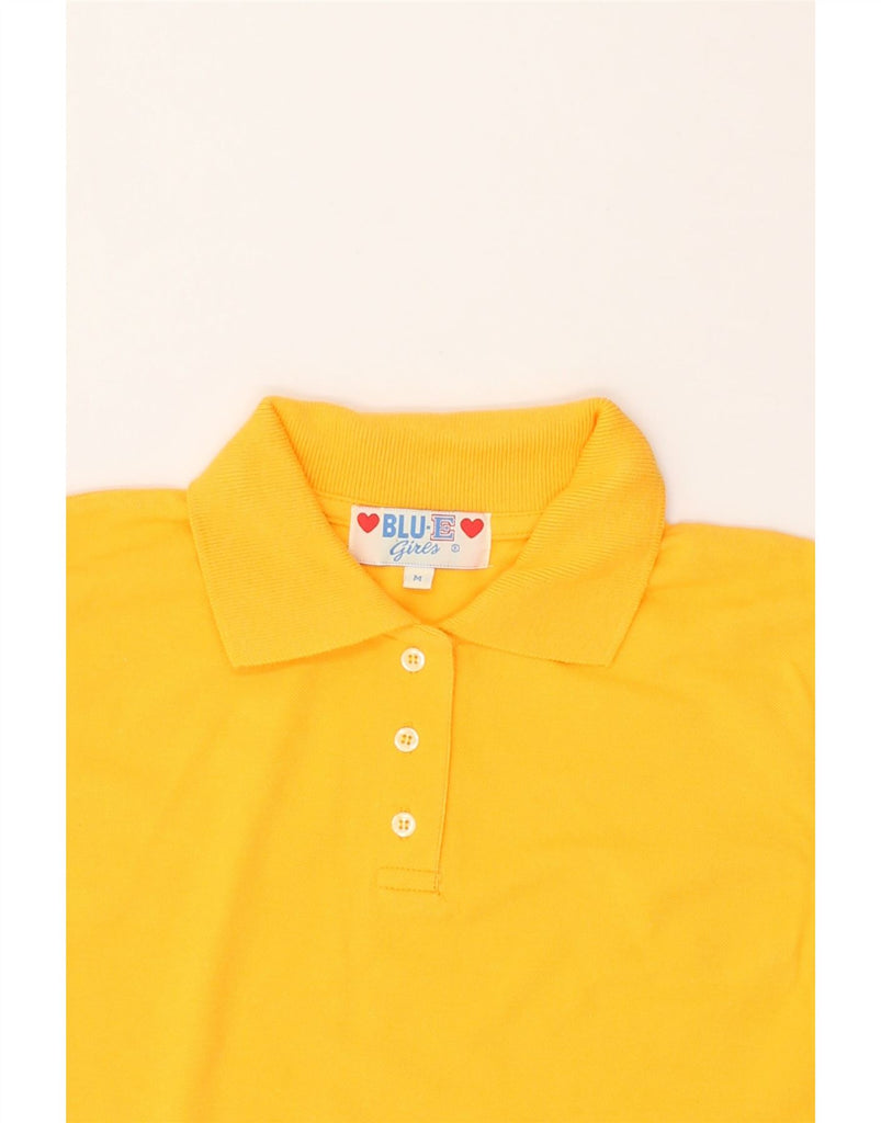 VINTAGE Girls Polo Shirt 13-14 Years Medium Yellow Cotton | Vintage Vintage | Thrift | Second-Hand Vintage | Used Clothing | Messina Hembry 