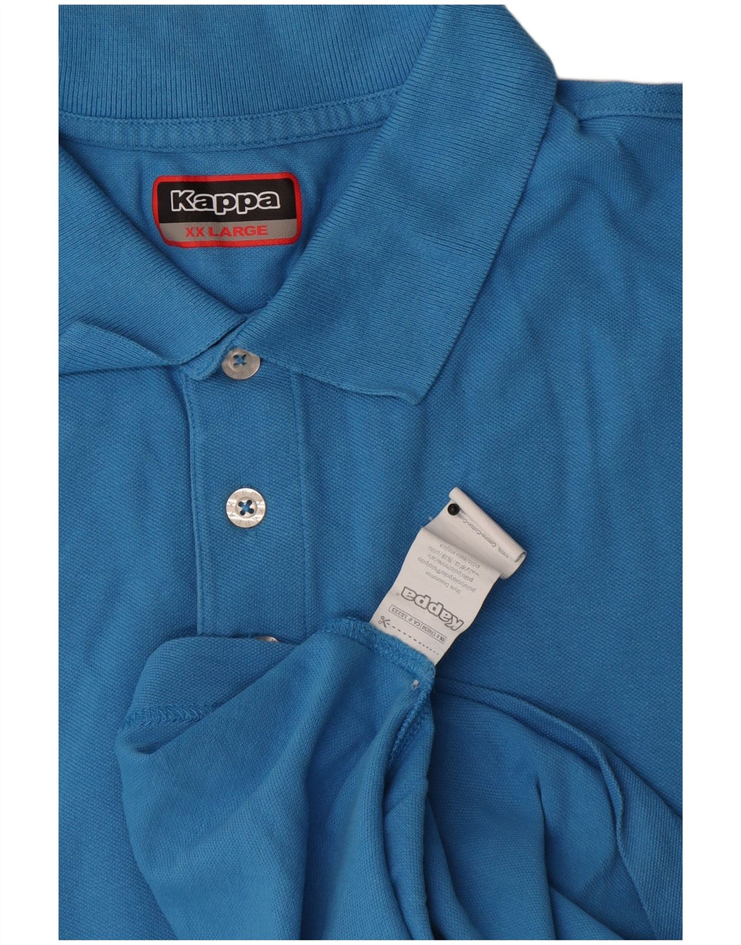 Kappa Mens Polo Shirt  2XL Blue Cotton